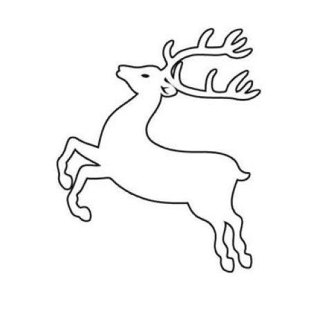 Новогодний олень для вырезания