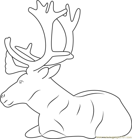 Трафарет оленя для вырезания