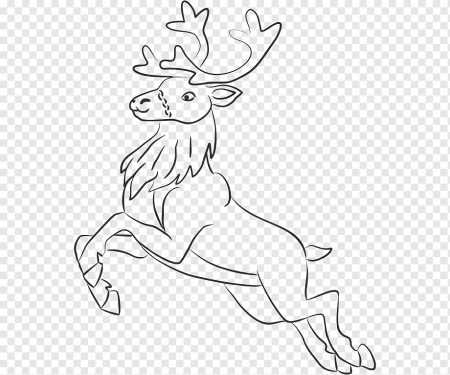 Новогодний олень трафарет