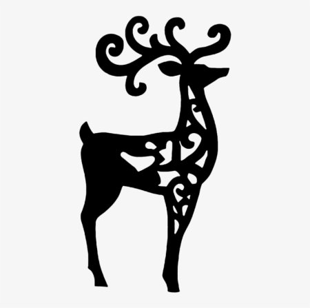 Трафареты на окна новогодние олени