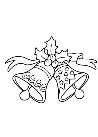 Рождественские колокольчики раскраска