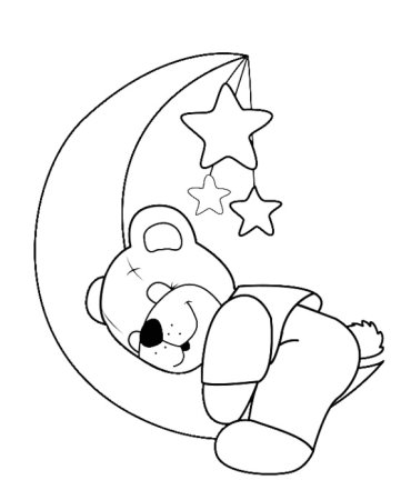 Новогодняя раскраска (мишка)