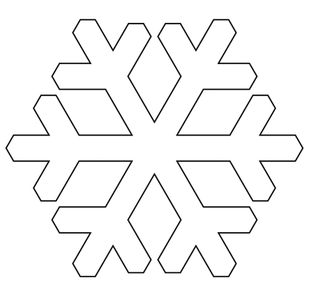 Снежинка силуэт