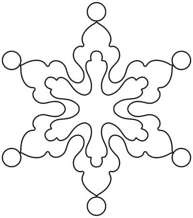 Новогодние раскраски снежинки