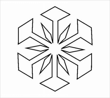 Снежинка трафарет для рисования