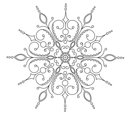 Снежинка рисунок карандашом