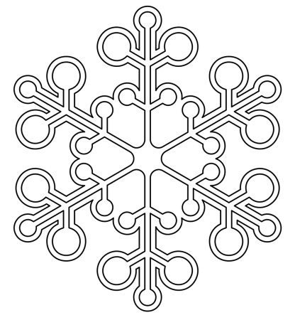 Новогодние раскраски снежинки