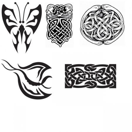Кельтский узор трафарет