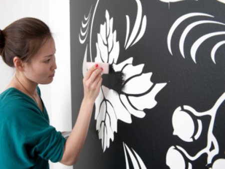 Отделка по трафарету