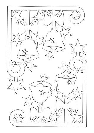 Трафареты на окна новогодние