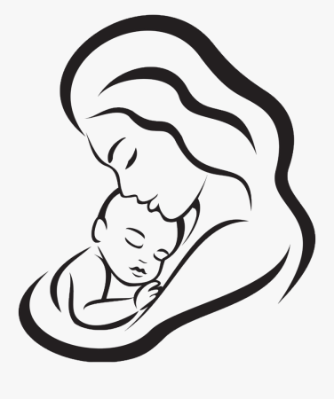 Очертания матери и ребенка