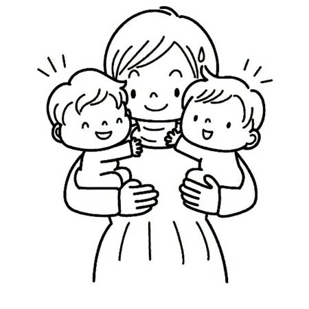 Раскраска двойняшки