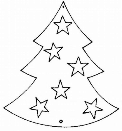 Елочка трафарет для вырезания