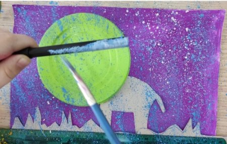 Фон набрызги красками на холсте