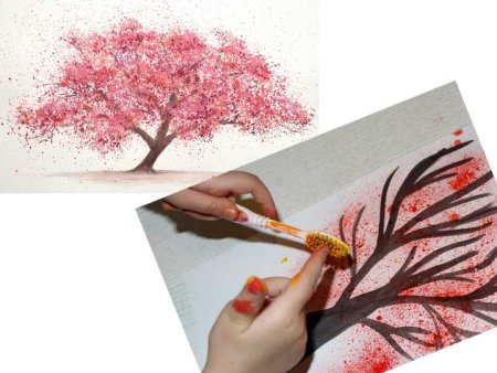 Рисование брызгами красок