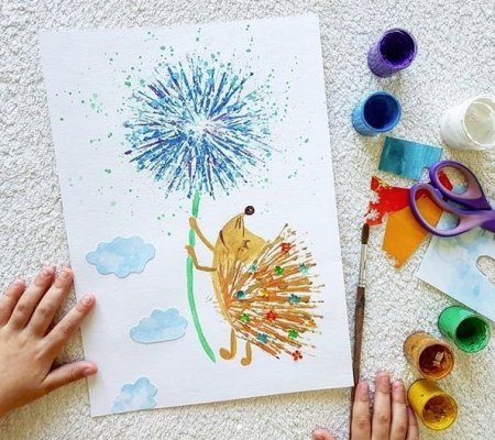 Рисование в технике набрызг