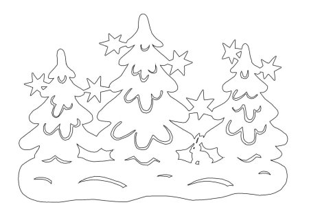 Трафареты на окна новогодние