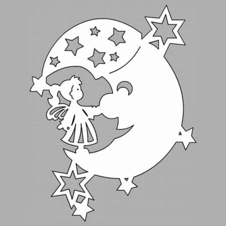 Снеговик трафарет для вырезания на окно