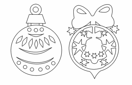 Трафареты новогодних игрушек