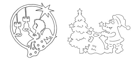 Новогодние украшения на окна эскизы