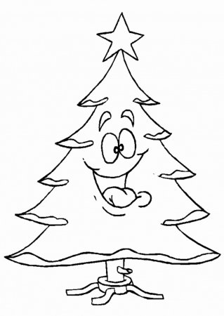 Новогодняя елка трафарет