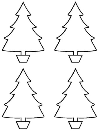 Раскраска елка без игрушек