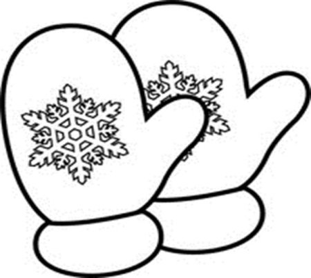 Рукавичка раскраска для детей