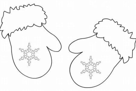 Новогодние варежки для вырезания