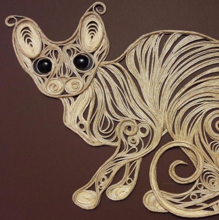 Техника филигрань из джута