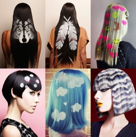 Окрашивание волос рисунок