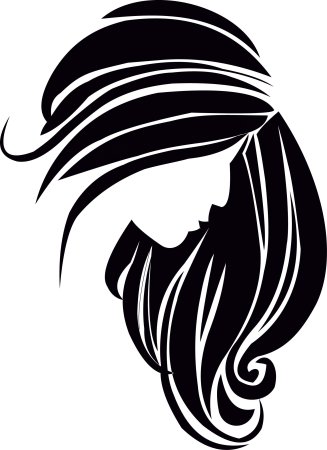 Силуэт волос