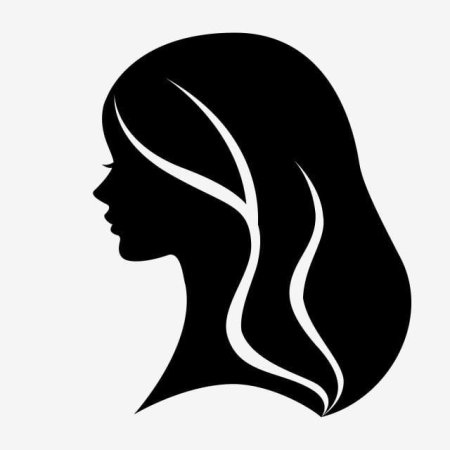 Силуэт женской головы