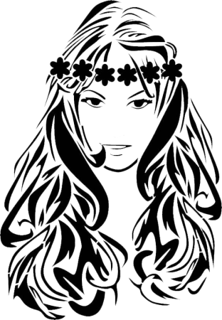 Красивые трафареты девушек