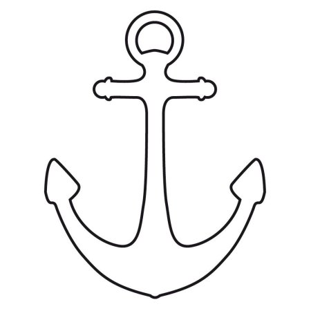 Трафарет якоря