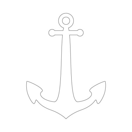 Якорь трафарет для вырезания