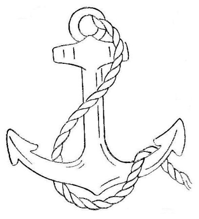 Якорь раскраска
