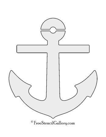 Трафарет якоря