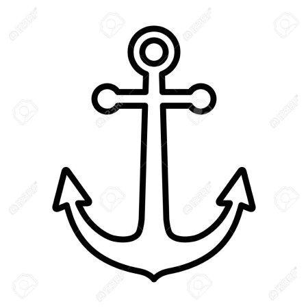 Шаблон якоря и штурвала