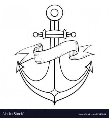 Якорь шаблон для торта