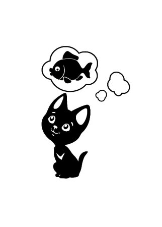 Трафарет кота на холодильник