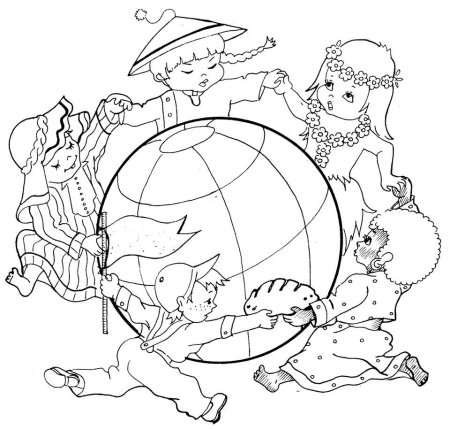 Планета земля раскраска для детей