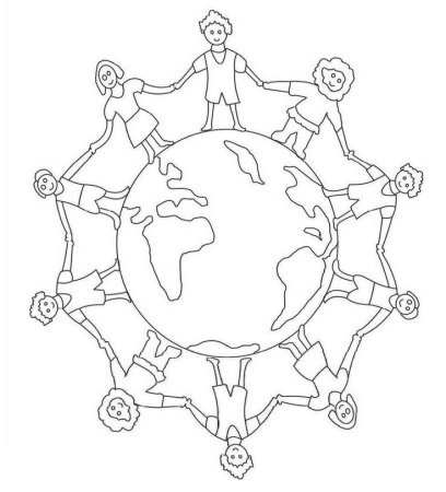 Раскраска Дружба народов для детей