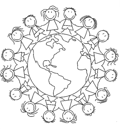Раскраски мир на земле для детей