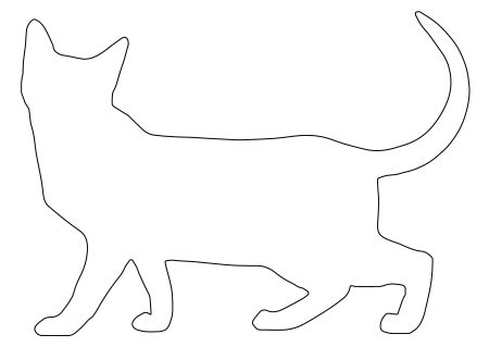 Трафарет кошки для вырезания