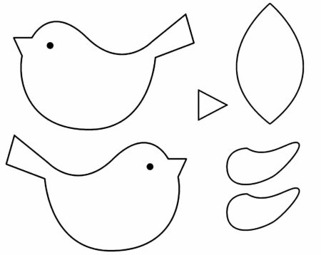 Трафарет птицы для аппликации