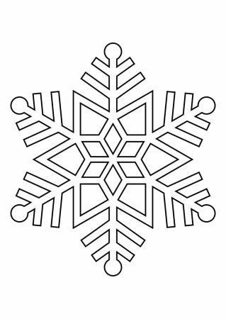 Снежинка раскраска