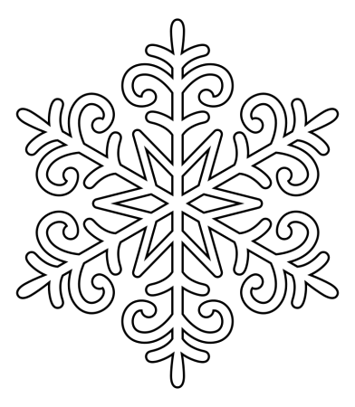 Снежинка трафарет для рисования