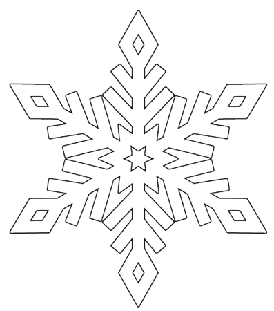 Снежинка раскраска