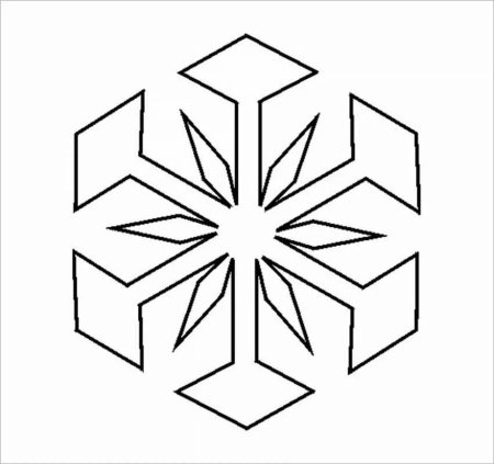 Трафарет для пряников новый год Снежинка