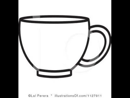 Трафарет чашки для рисования